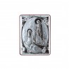 Quadro religioso di Lourdes argentato 5 x 6,5 cm