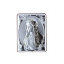 Chevalet religieux Vierge de Fatima argentée 5 x 6,5 cm