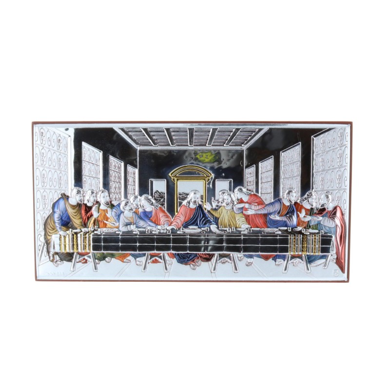 The Last Supper colour religious frame 8 x 16 cm