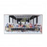 Quadro religioso colorato Ultima Cena argentata 8 x 16 cm