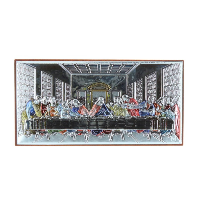 The Last Supper silver coloured religious picture frame 5 x 9 cm