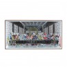 Quadro religioso Ultima Cena argentato colorato 5 x 9 cm