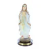Statue Vierge Marie avec chapelet en résine 13 cm