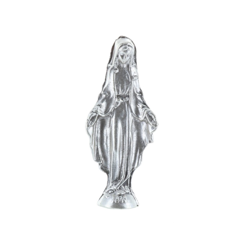 Our Lady of Grace pocket metal statue 5.5 cm