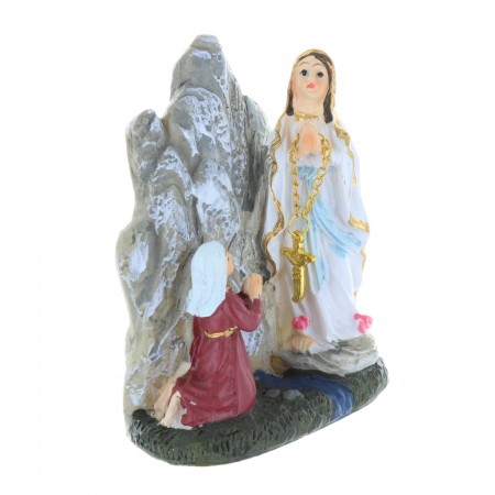 Our Lady and Grotto of Lourdes resin statue 8.5 cm