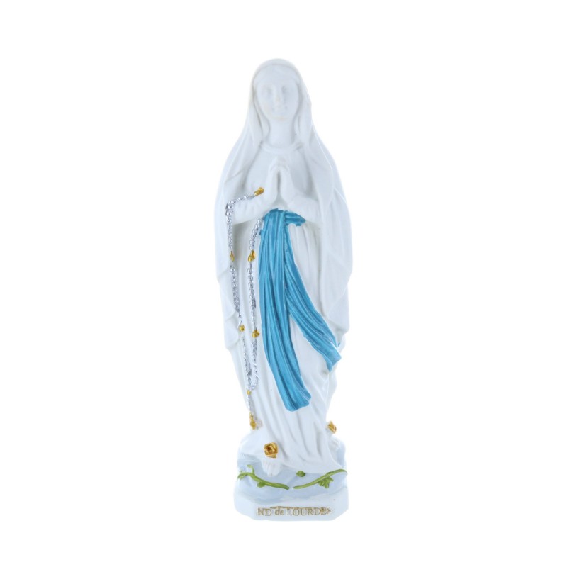 Our Lady of Lourdes refined resin statue 14 cm
