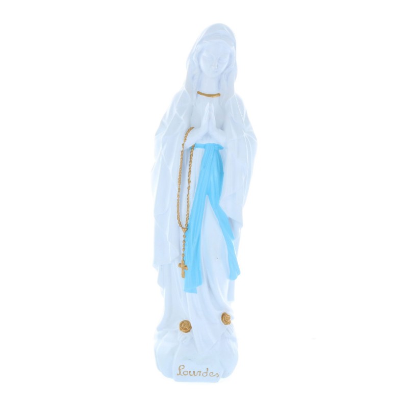 Our Lady of Lourdes refined resin exterior statue 40 cm