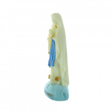 Our Lady of Lourdes glow-in-the-dark resin statue 8 cm