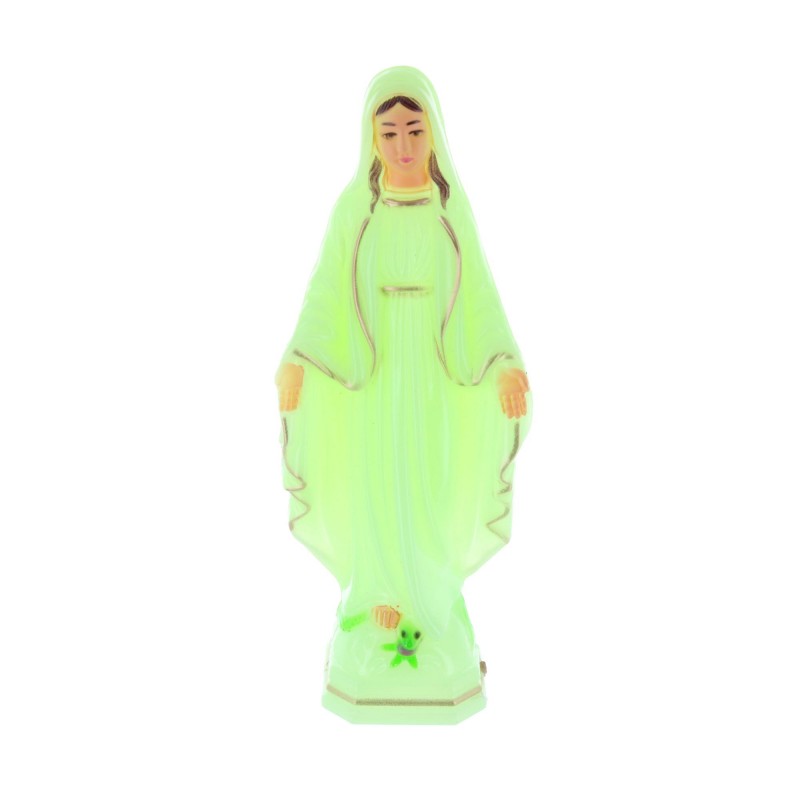 Statua Madonna Miracolosa luminosa in resina 18 cm