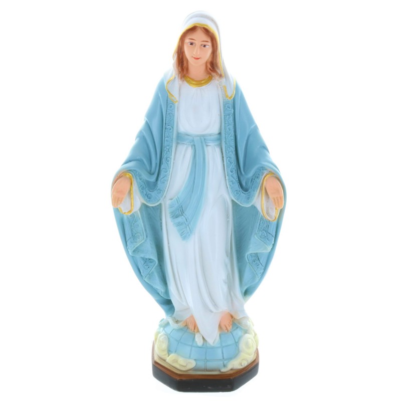Statue Vierge Miraculeuse 30 cm en résine colorée