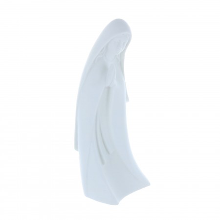 Statue Vierge Marie blanche en porcelaine 17 cm