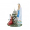 Statue Apparition de Lourdes décorée en résine 14 cm