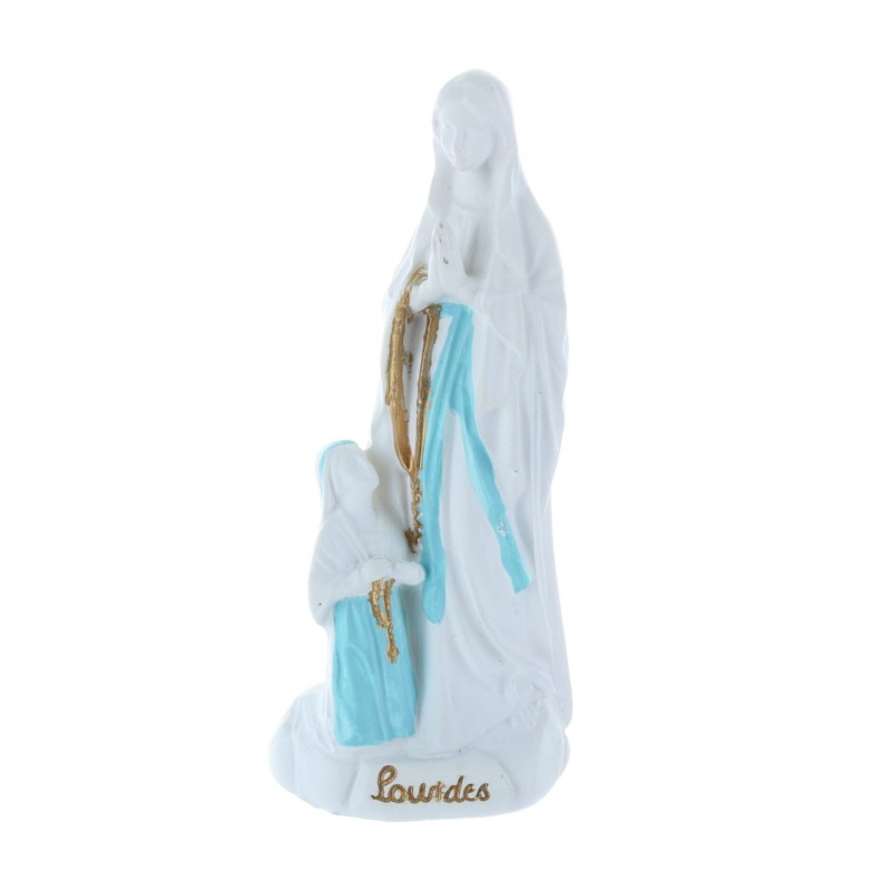 Statue Apparition de Lourdes en résine épurée 12 cm
