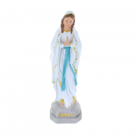 Our Lady of Lourdes sequined resin statue 20 cm