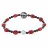Rosary bracelet ladybug beads and Lourdes Apparition