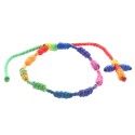 Bracelet dizainier en corde multicolore