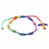 Multicolor cord rosary bracelet