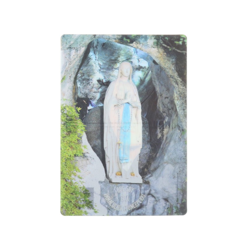 Lot de 2 cartes postales bidimensionnelles de la Vierge Marie de Lourdes