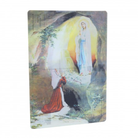 Partita di 2 cartoline bidimensionali dell'Apparizione di Lourdes