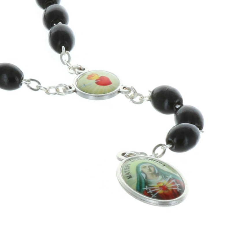Collana Rosario Perline Vergine Maria 6/8 Mm In Acciaio Inox Placcato Collana Rosario Perline Vergine Maria 6/8 Mm In Acciaio Inox Placcato