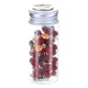 Rose-scented rosary in a glass bottle