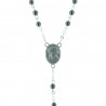 Hematite rosary and centerpiece Lourdes Apparition