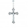 Rosario metallo perline glitterate, pater lustrini colorati e crociera Apparizione di Lourdes