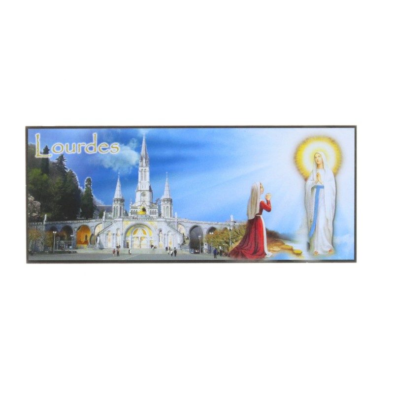 Magnet rettangolare Apparizione, Basilica e Grotta di Lourdes