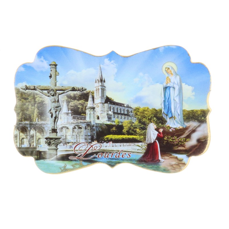 Magnet silhouette Apparizione e Basilica di Lourdes