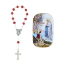 Magnet Apparition de Lourdes et dizainier parfumé à la rose