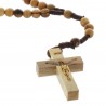 Cord rosary Bethleem olive wood beads