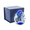 Verre gravé laser 3D reflets bleus et Apparition de Lourdes 5 cm