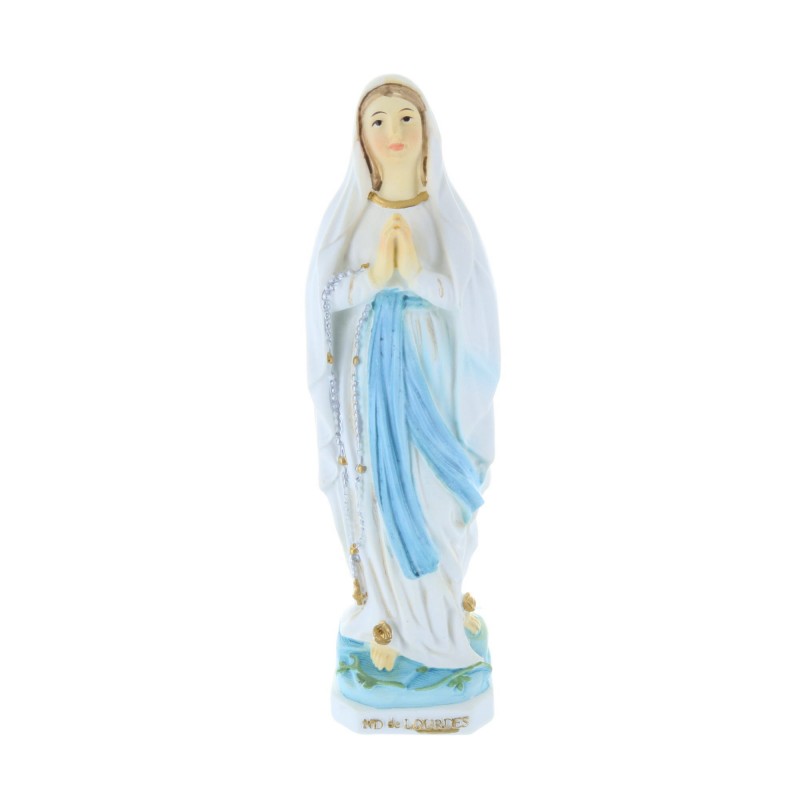 Statue Vierge Marie en résine colorée 14 cm