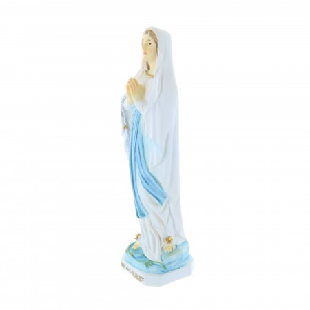 Our Lady of Lourdes colour resin statue 14 cm