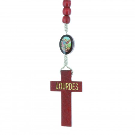Chapelet corde Saint Michel avec paters images et croix de Lourdes