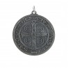 Grande Médaille de Saint Benoît en métal argenté 4,8cm
