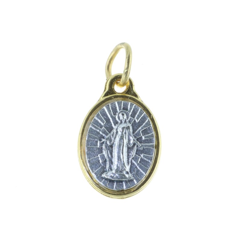 Médaille métal doré Vierge Miraculeuse argentée