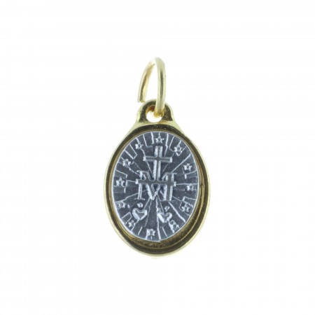 Médaille métal doré Vierge Miraculeuse argentée