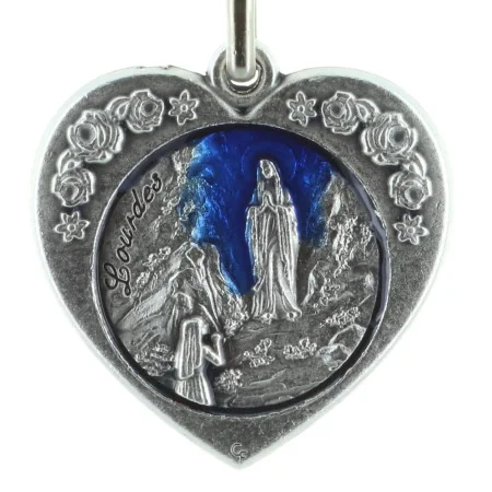 Heart-shaped key-ring and Lourdes Apparition