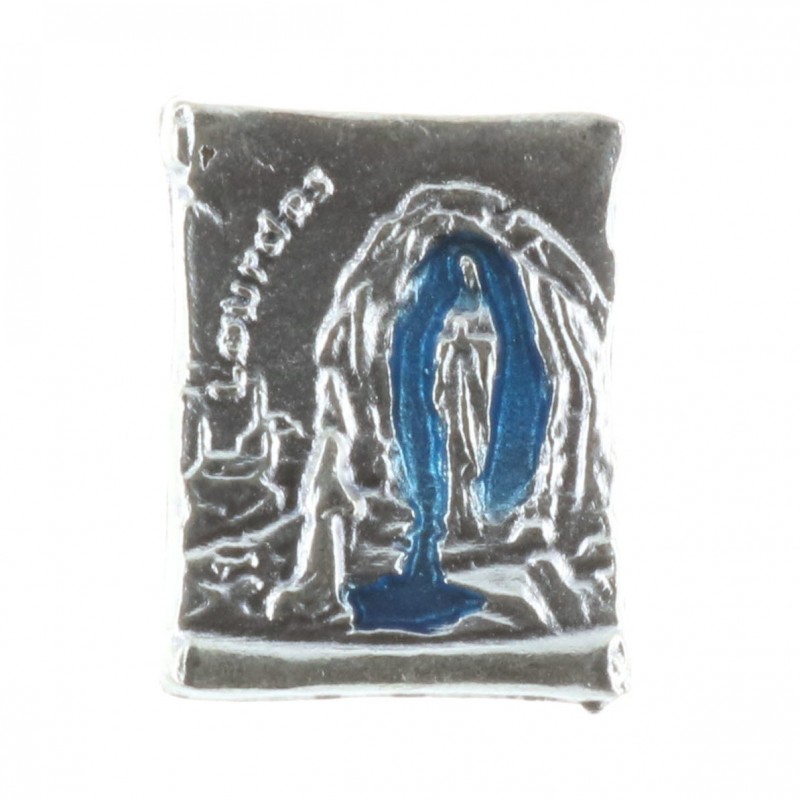 Lourdes Apparition Parchment-shaped pin badge