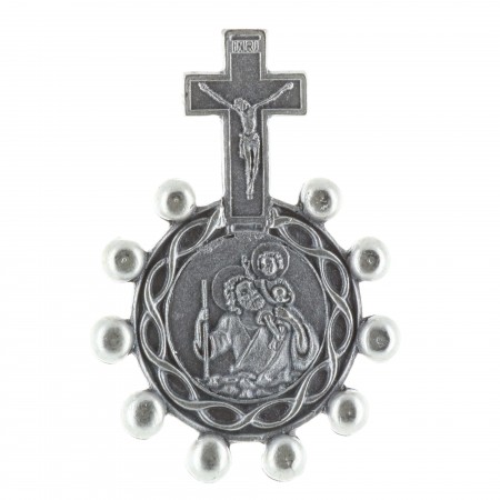Dizainier métal et Apparition de Lourdes et Saint Christophe