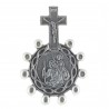 Lourdes Apparition and Saint Christopher rosary ring
