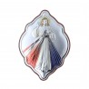 Divine Mercy silver dipped wood frame 7 x 10 cm