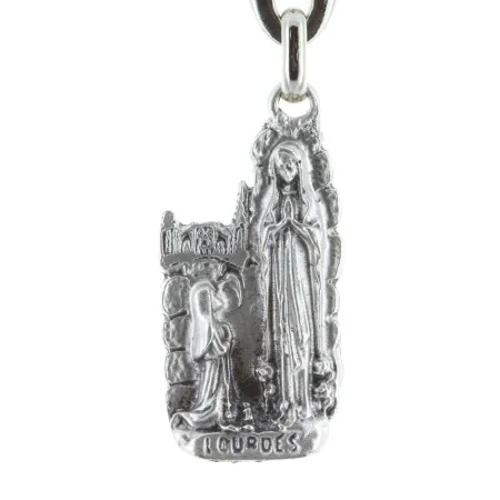 Porte-clés silhouette Apparition et Basilique de Lourdes