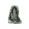 Statua Apparizione di Lourdes e grotta di resina verde 6 cm