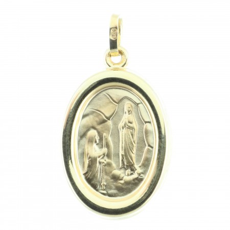 Lourdes 9-carat Gold medal, double sided 1,23g