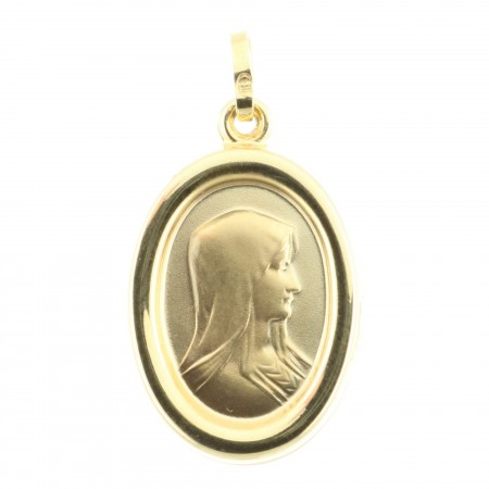 Medaglia Lourdes in Oro 9 carati, doppia faccia 1,23g