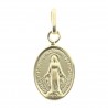 Medaglia de la Madonna Miracolosa in Oro 18 carati, bordi lucidati 0,39g