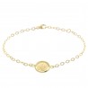 Gold-plated bracele, Lourdes Apparition and Our Lady double-sided center medallion