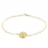Gold-plated bracele, Lourdes Apparition and Our Lady double-sided center medallion